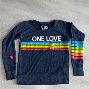 Chaser One Love Cashmere-Blend Sweater